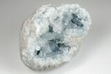 6.9" Very Sparkly Celestine (Celestite) Geode - Madagascar - #199683-1
